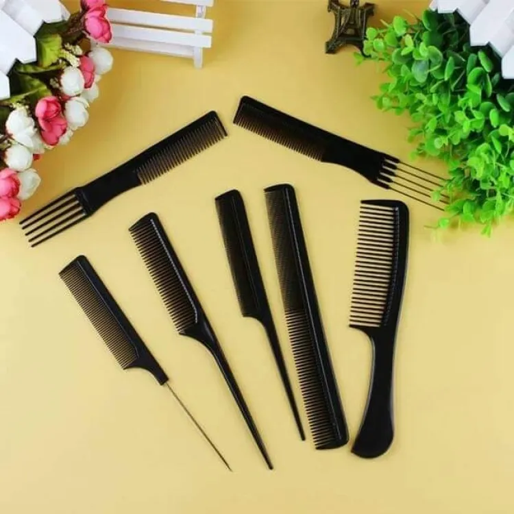 Buy Professional 10 Pcs/Set Hair Styling Comb Set Black Hairdressing Brush Specially Design For Hair Barbers Hair Salon - Hair Brush at Best Price In Bangladesh