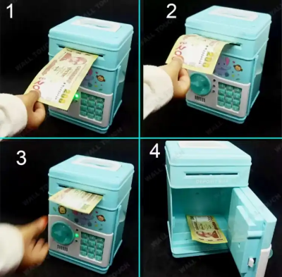 Buy Portable ATM Automatic Door Money Deposit Box, BANK Toy For Kids With Light & Music at Best Price In Bangladesh