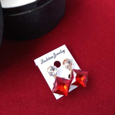 Picture of Stone Earrings (Multicolor) For Women & Girls - 1 Pair Model-ST176 - Ear ring - Earrings - Earrings for Girls - Earrings for Women - কানের দুল