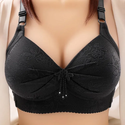 Picture of Soft Padded Stylish Bra fashionable padded bra comfortable bra pushup bra Black