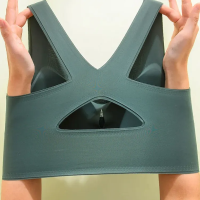 Picture of Bra Push up brassiere seamless wireless underwear padded yoga jim training bra body slimmimng bra Green