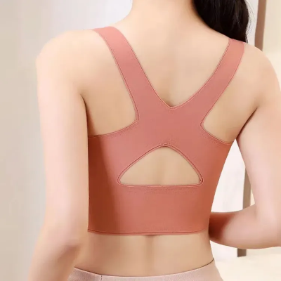 Picture of Bra Push up brassiere seamless wireless underwear padded yoga jim training bra body slimmimng bra Sweet