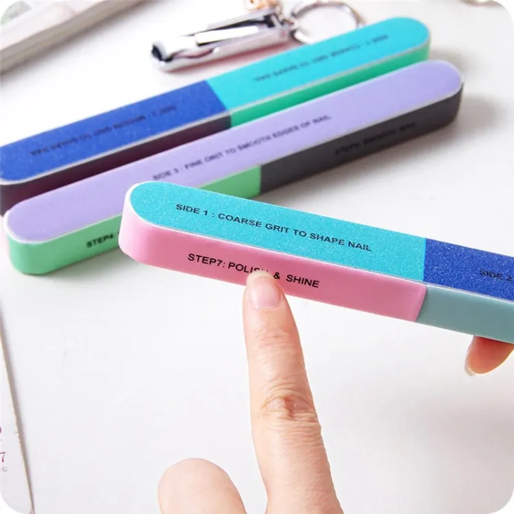 Buy Nail Shiner Nail Polish Clean Brighting Finger Nail files Creative Printing Nail File Sanding Sand Six-sided Polishing File Nail Tool at Best Price In Bangladesh