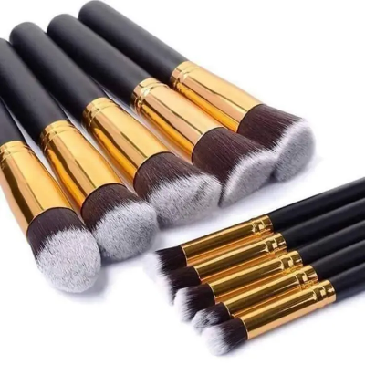Buy Kabuki 10 Pieces Brush Set - Black at Best Price In Bangladesh