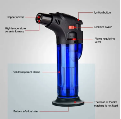 Picture of Butane Lighter Torch Refillable Adjustable Flame Lighter Chef Cooking Torch Bbq Ignition Picnic Tool Windproof Lighter