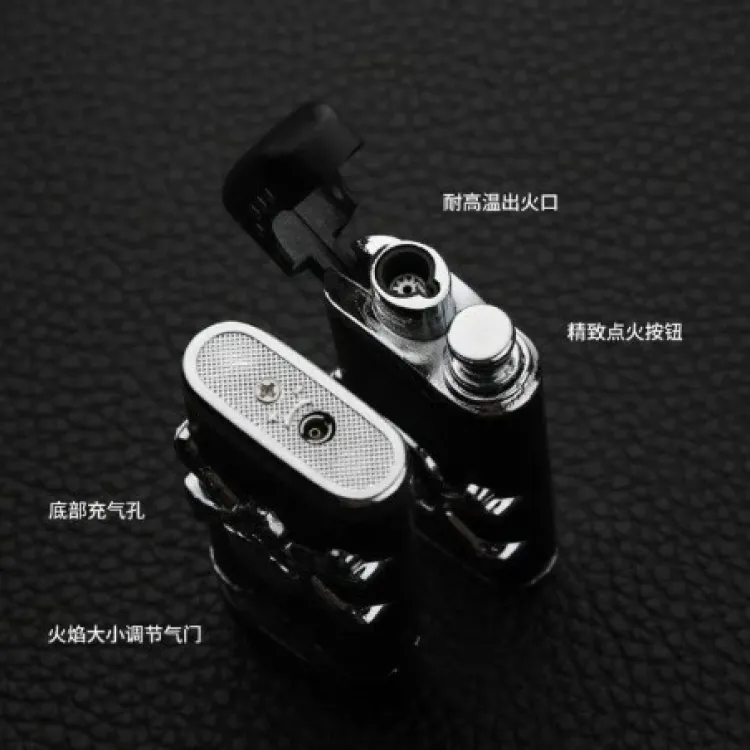 Picture of Skull Bones Windproof Gas Lighter Butane Torch