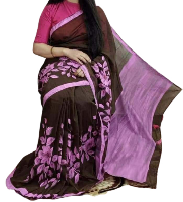Buy Exclusive Hand Print Half Silk Sharee SP-81 at Best Price In Bangladesh