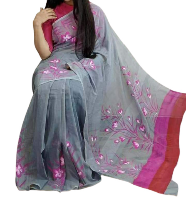 Buy Exclusive Hand Print Half Silk Sharee SP-82 at Best Price In Bangladesh