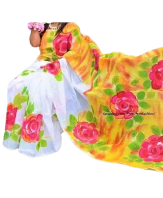 Buy Exclusive Hand Print Half Silk Sharee SP-86 at Best Price In Bangladesh
