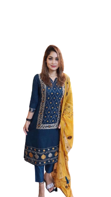 Buy Cotton Block Print Unstitched 3 Piece 3P-13 Online at Best Price in Bangladesh