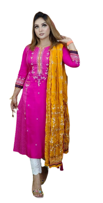 Buy Cotton Block Print Unstitched 3 Piece 3P-14 Online at Best Price in Bangladesh