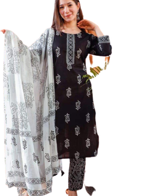 Buy Cotton Block Print Unstitched 3 Piece 3P-15 Online at Best Price in Bangladesh