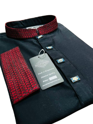 Buy Indian Cotton Semi Long Embroidery Panjabi P-N26 at Best Price in Bangladesh