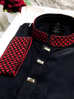 Buy Indian Cotton Semi Long Embroidery Panjabi P-N27 at Best Price in Bangladesh