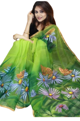 Buy Exclusive Hand Print Half Silk Sharee SP-140 at Best Price In Bangladesh