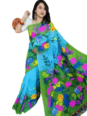 Buy Exclusive Hand Print Half Silk Sharee SP-165 at Best Price In Bangladesh