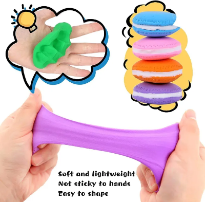 Picture of Baraky 12 Pcs Colors Air Dry Clay for Kids Non-Toxic Soft & Ultra Light Modeling Clay with Project Book, Accessories and Sculpting Tools, Perfect Creative Gift for Boys & Girls