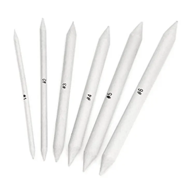 Picture of 6 PCS Blending Stumps and Tortillions, Sketch Drawing Tools, Paper Art Blenders for Student Sketch Drawing