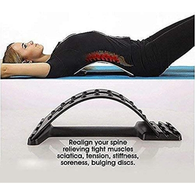 Picture of Back Stretching Device Back Massager for Bed & Chair & Car,Multi-Level Lumbar Support Stretcher Spinal Lower and Upper Muscle Pain Relief