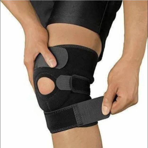 Picture of Galaxy Knee Cap for Men and Women, Adjustable Knee Support Patella, Knee Brace for Knee Pain Relief, Ligament Injury, Protection at Gym, Running,and Sports(pair) (free size) (Black,Pack of 2)