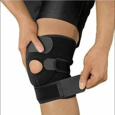 Picture of Galaxy Knee Cap for Men and Women, Adjustable Knee Support Patella, Knee Brace for Knee Pain Relief, Ligament Injury, Protection at Gym, Running,and Sports(pair) (free size) (Black,Pack of 2)