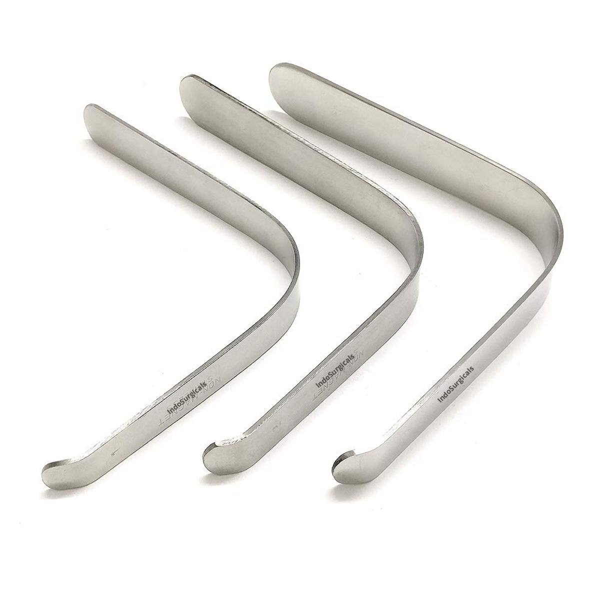 Picture of Stainless Steel L-Shape Tongue Depressor (Set of 3 Pieces) - NF Surgical