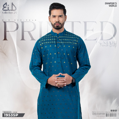 Picture of Mens Printed Premium Cotton Panjabi