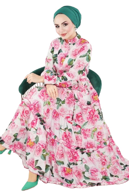 Buy 3D Digital Print Stiched Linen Gown with koti GL-P20 at Best Price in Bangladesh