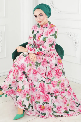 Buy 3D Digital Print Stiched Linen Gown with koti GL-P20 at Best Price in Bangladesh