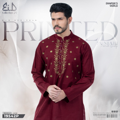 Picture of Mens Printed Premium Cotton Panjabi