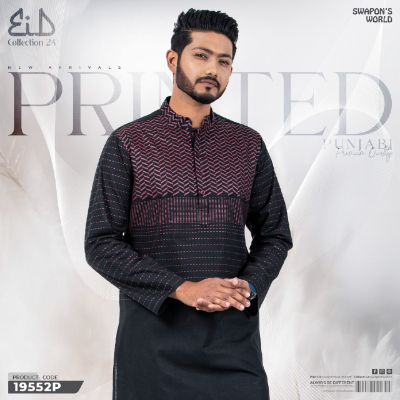 Picture of Mens Printed Premium Cotton Panjabi