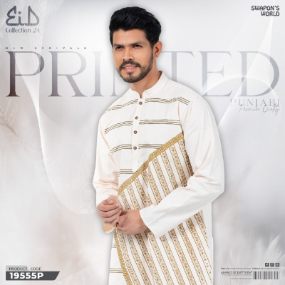 Picture of Mens Printed Premium Cotton Panjabi