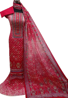 Buy Indian Gong Buticks Embroidery Cotton 3 Piece 3R-H7 Online at Best Price in Bangladesh