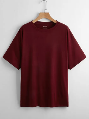 Buy Fine Tex Premium Quality Marron Color Drop Shoulder T-Shirt For Men Online at Best Price in Bangladesh