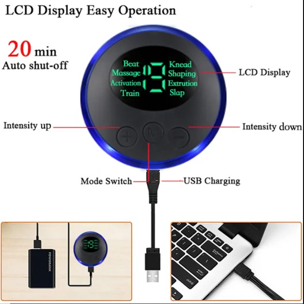 Picture of Electric EMS Foot Massager Pad Portable Foldable Massage Mat Muscle Stimulation Improve Blood Circulation Relief Pain Relax Feet