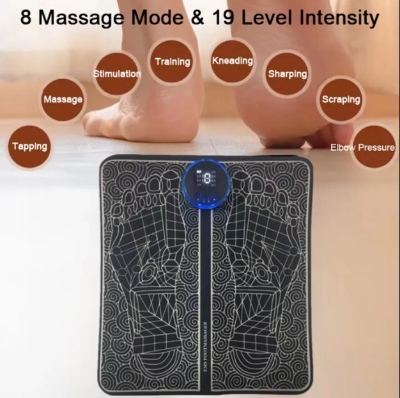 Picture of Electric EMS Foot Massager Pad Portable Foldable Massage Mat Muscle Stimulation Improve Blood Circulation Relief Pain Relax Feet