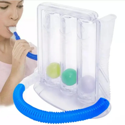 Picture of 3-Ball Deep Breathing Exerciser Lung Deep Breath Trainer Incentive Spirometer Spirometry Breath Measurement System