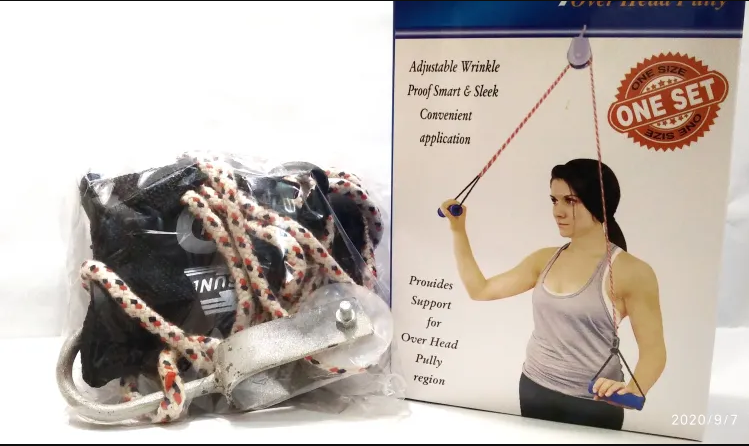 Picture of Overhead Hand Shoulder Pulley Equipment Kit W/Rope For Home Gym Exercise & Physical Therapy