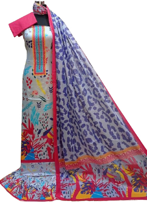 Buy Malhar Digital Print Unstiche Cotton 3 Piece 3R-M30 at Best Price In Bangladesh