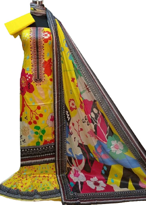 Buy Malhar Digital Print Unstiche Cotton 3 Piece 3R-M31 at Best Price In Bangladesh