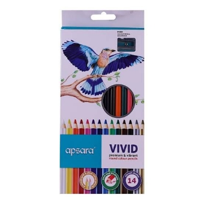 Picture of Apsara Vivid premium & Vibrent Color pencil 14 round pencil