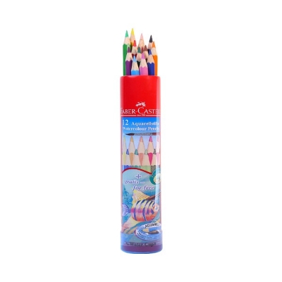 Picture of Petra 12 Pcs Water Color Pencil Round Tin with brush