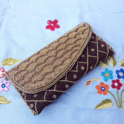 Picture of Velvet Embroidered Purse Bag/ Hand Purse For Woman & Girls (Imported) Model-PCB1200A - Premium Quality Purse Bag for Women - Hand Purse for Women - Purse for Girls - Hand Purse for Girls