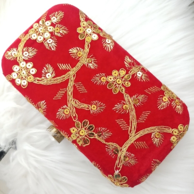 Picture of Premium Quality Embroidered Hand Purse/ Bag For Woman & Girls (Imported) Model-PCB1100A - Purse for Women
