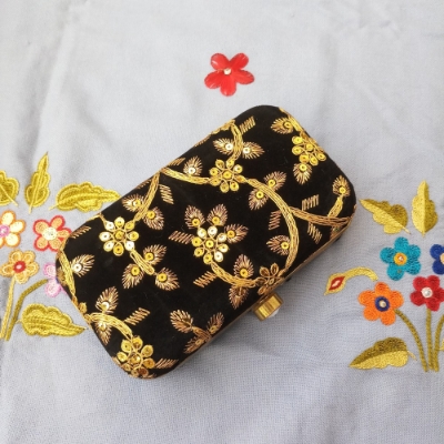 Picture of Premium Quality Embroidered Hand Purse/ Bag For Woman & Girls (Imported) Model-PCB1100A - Purse for Women