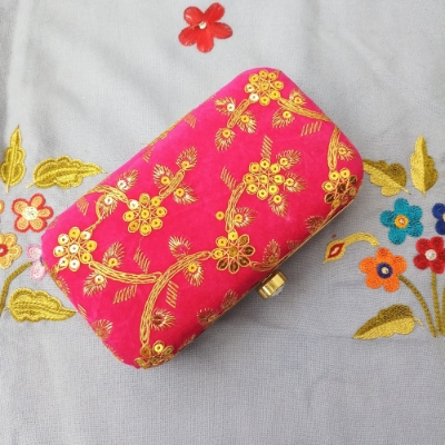 Picture of Premium Quality Embroidered Hand Purse/ Bag For Woman & Girls (Imported) Model-PCB1100A - Purse for Women