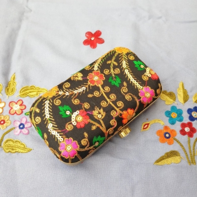 Picture of Premium Quality Embroidered Hand Purse/ Bag For Woman & Girls (Imported) Model-PCB1100A - Purse for Women