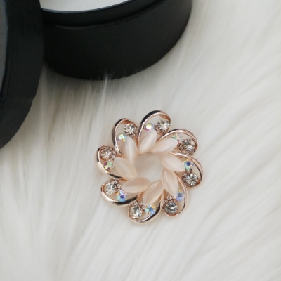 Picture of Stone & Metal Brooch /Hijab Pin/ Saree Pin for Women (Golden) (Imported) Model-BRC-1114 - 1 Piece - Brooch - Brooch for Women - হিজাব পিন