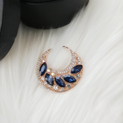 Picture of Stone & Metal Brooch /Hijab Pin/ Saree Pin for Women (Golden) (Imported) Model-BRC-1116 - 1 Piece - Brooch - Brooch for Women - হিজাব পিন