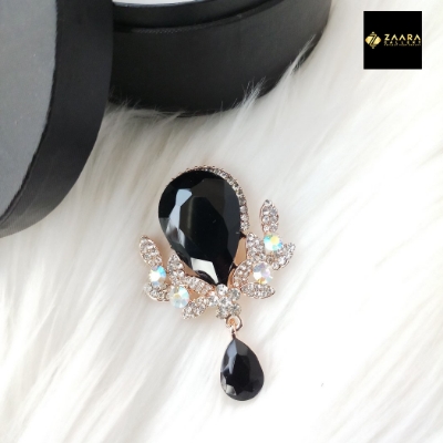 Picture of Stone & Metal Brooch /Hijab Pin/ Saree Pin for Women (Golden) (Imported) Model-BRC-1118 - 1 Piece - Brooch - Brooch for Women - হিজাব পিন